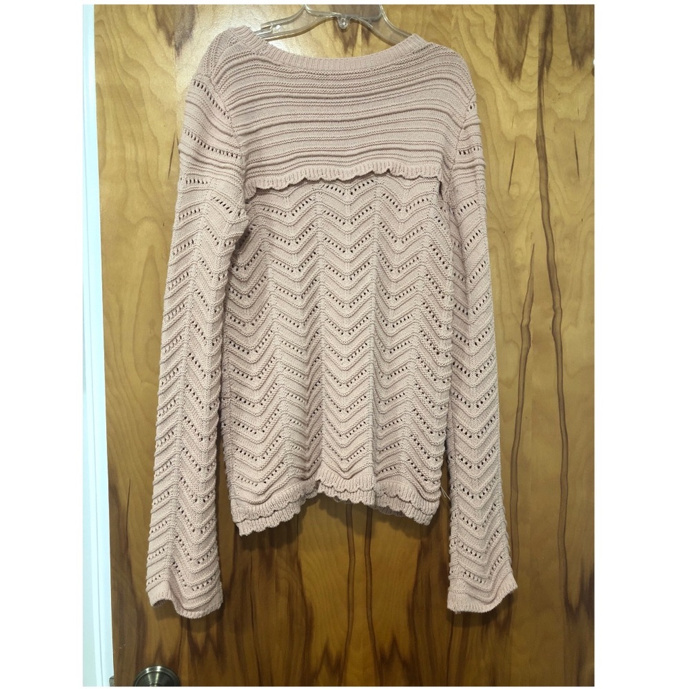 Light Pink Ruffled Sweater! - Picture 2 of 3